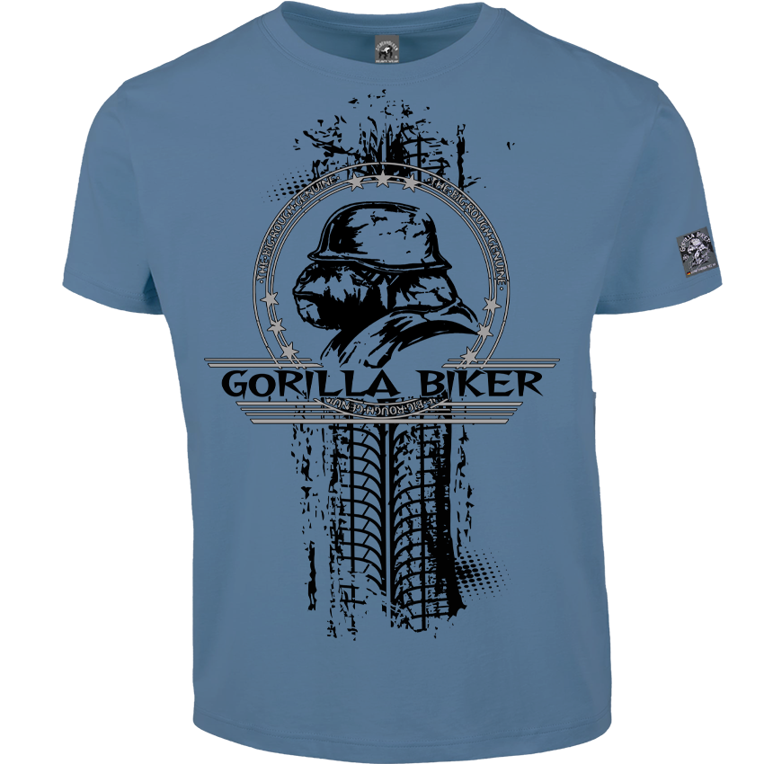 T-Shirt ( Farbig Rückendruck GB45 Gorilla Biker Roadstop )
