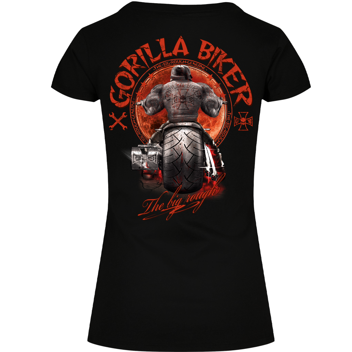 Limited Sonderdruck 2025 Damen T-Shirt ( Gorilla Biker GB87 Santa Rider )