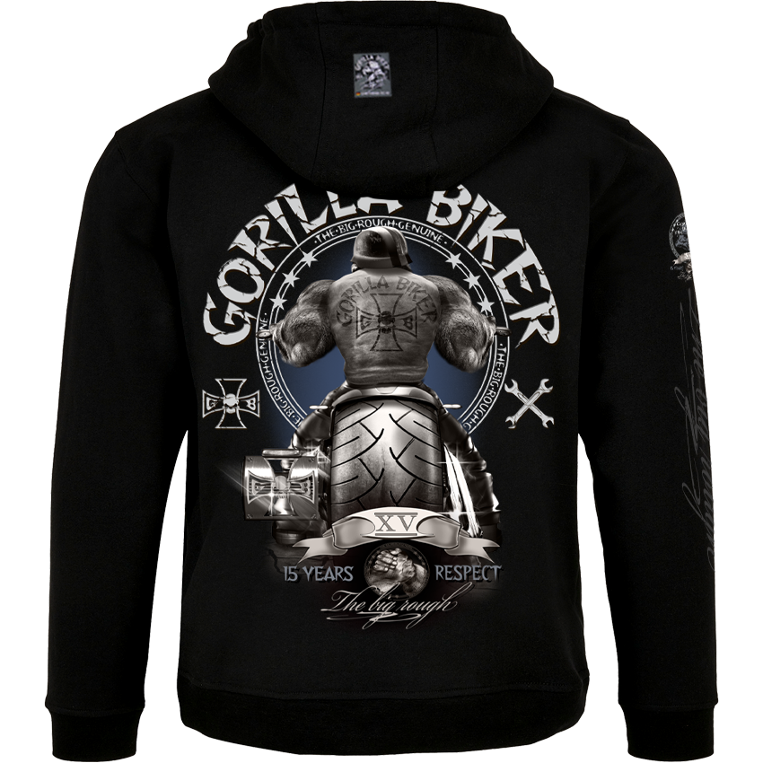 Herren Kapuzenjacke ( GBJ1 Gorilla Biker 15 Years Respect )