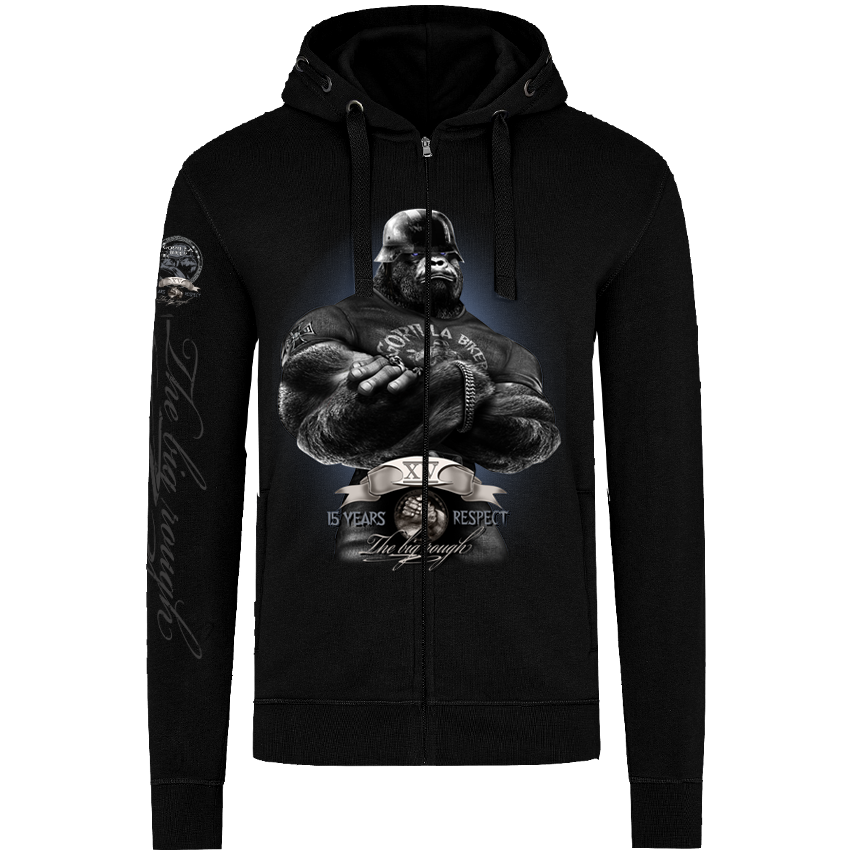 Herren Kapuzenjacke ( GBJ1 Gorilla Biker 15 Years Respect )