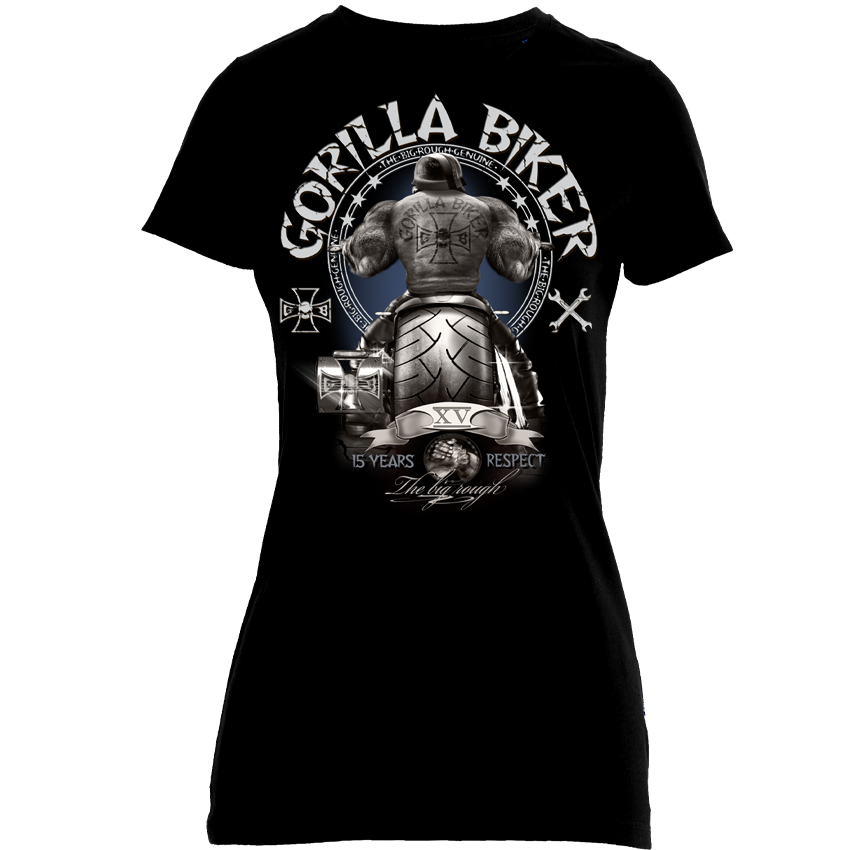 Damen T-Shirt ( Gorilla Biker GBJ1 15 Years Respect )