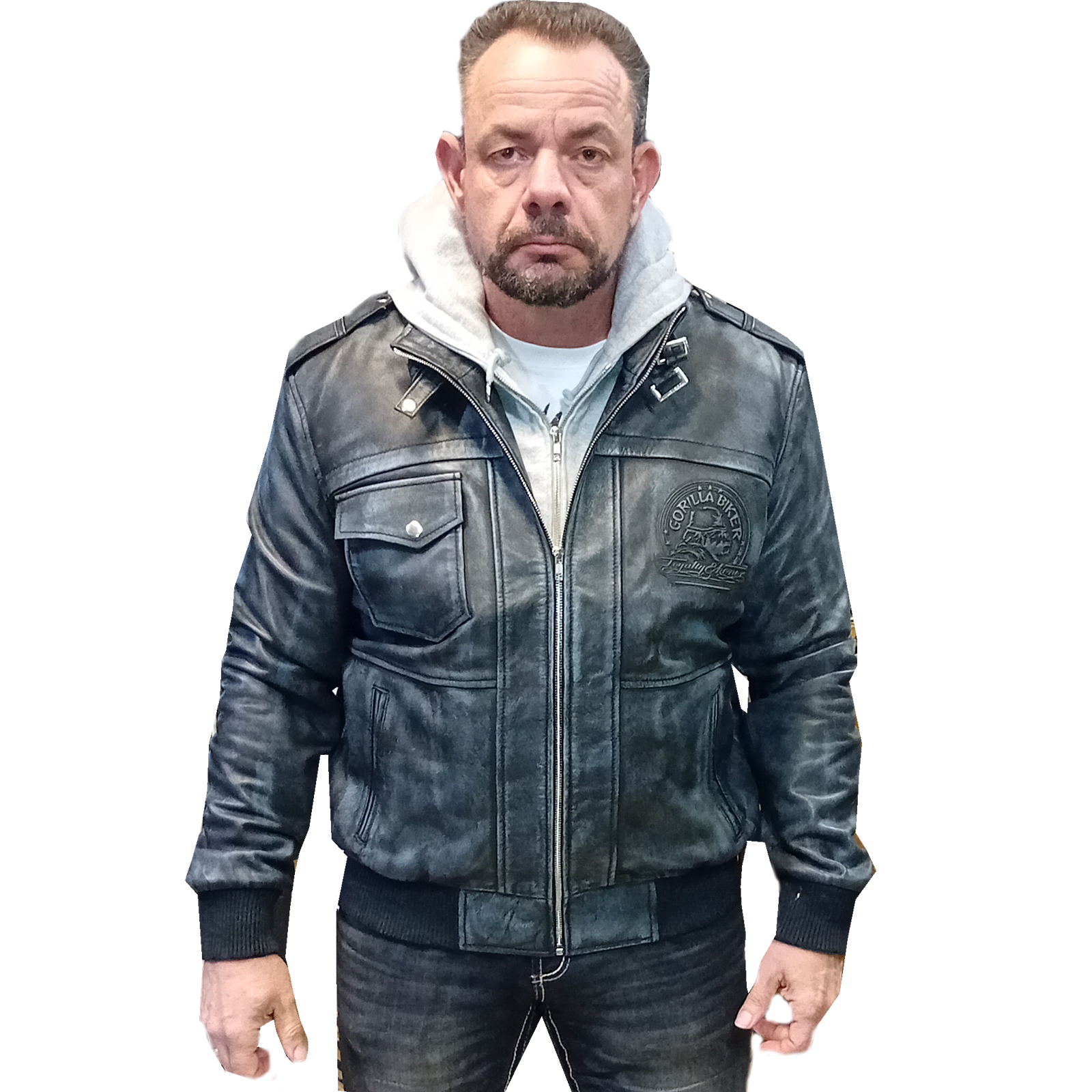 Lederjacke "Rock" ( Gorilla Biker GB5 )