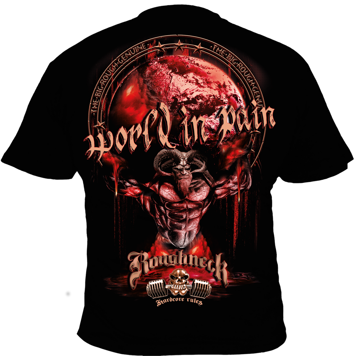Roughneck Herren-T-Shirt MR48N „World in Pain“