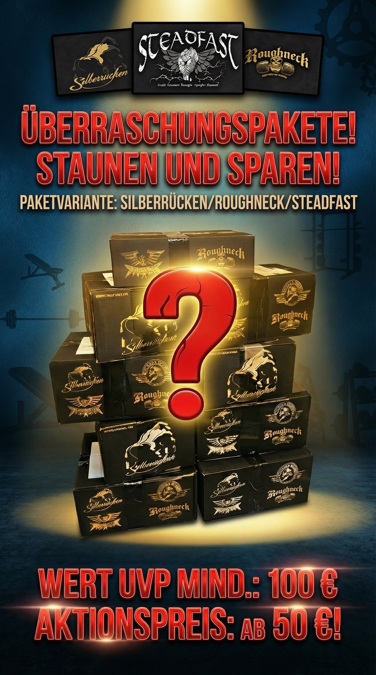 Silberrücken/Roughneck/Steadfast Überraschungsbox für Herren