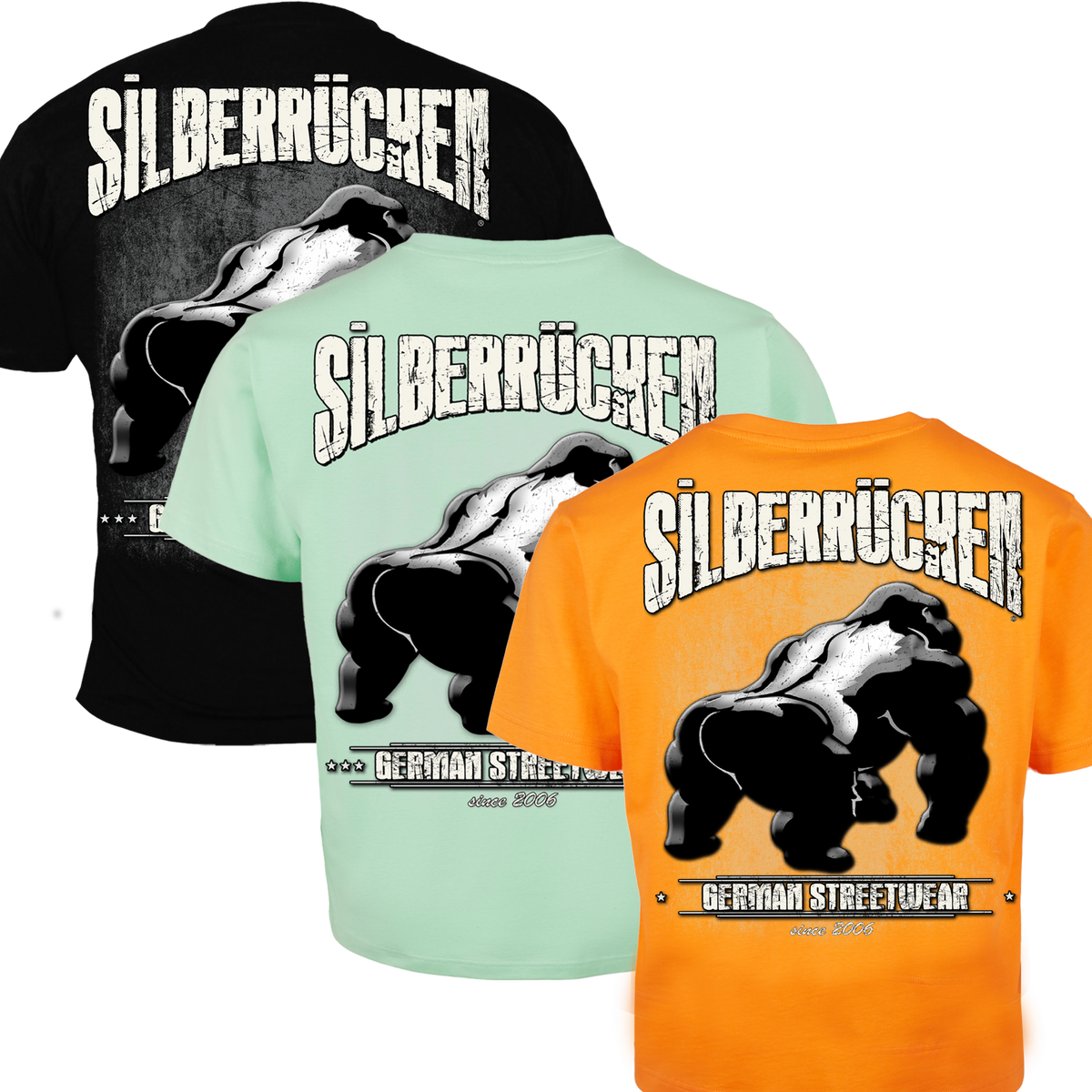 Silberrücken Herren-T-Shirt SR163 „Grundmotiv“