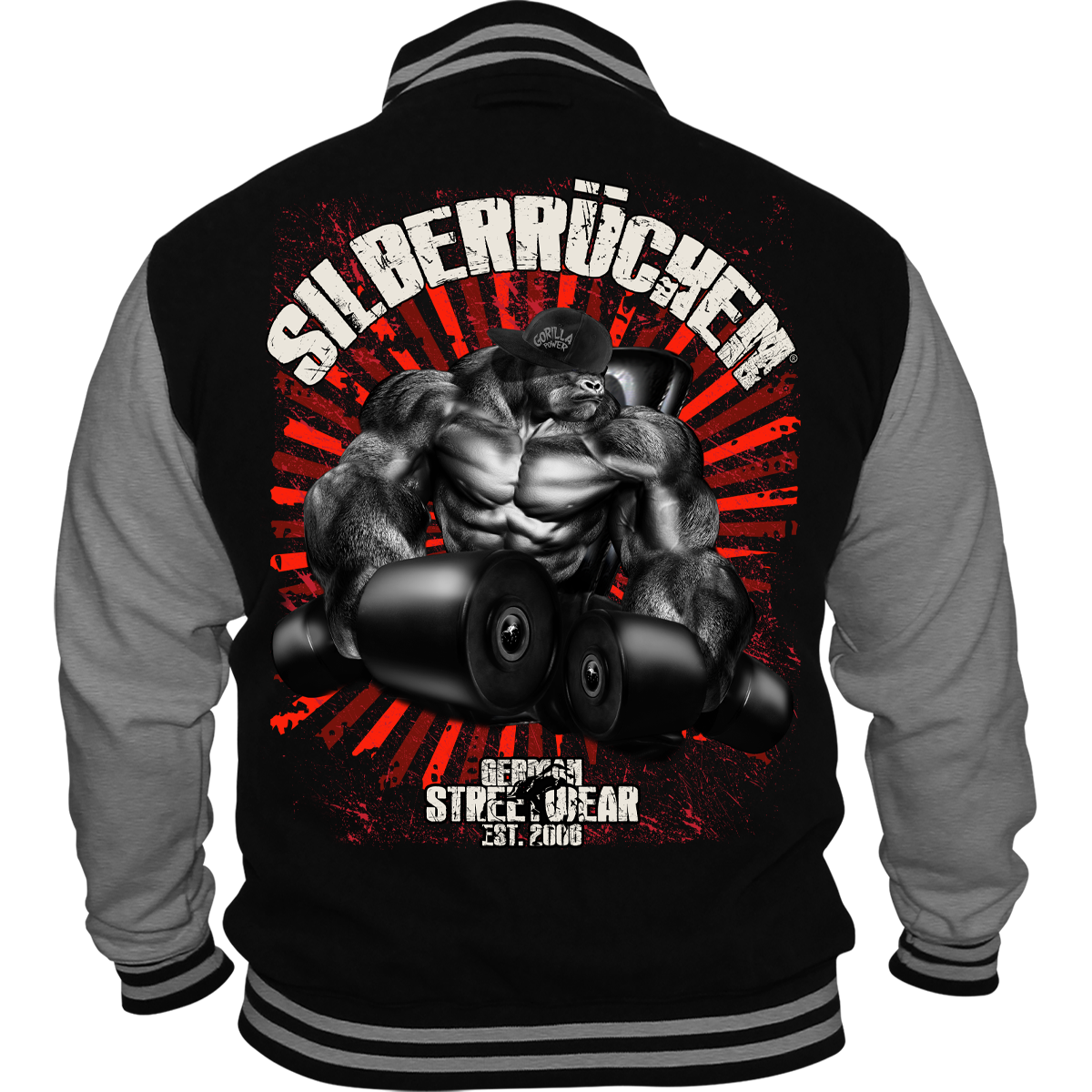 College Jacke ( SR179 Silberrücken )