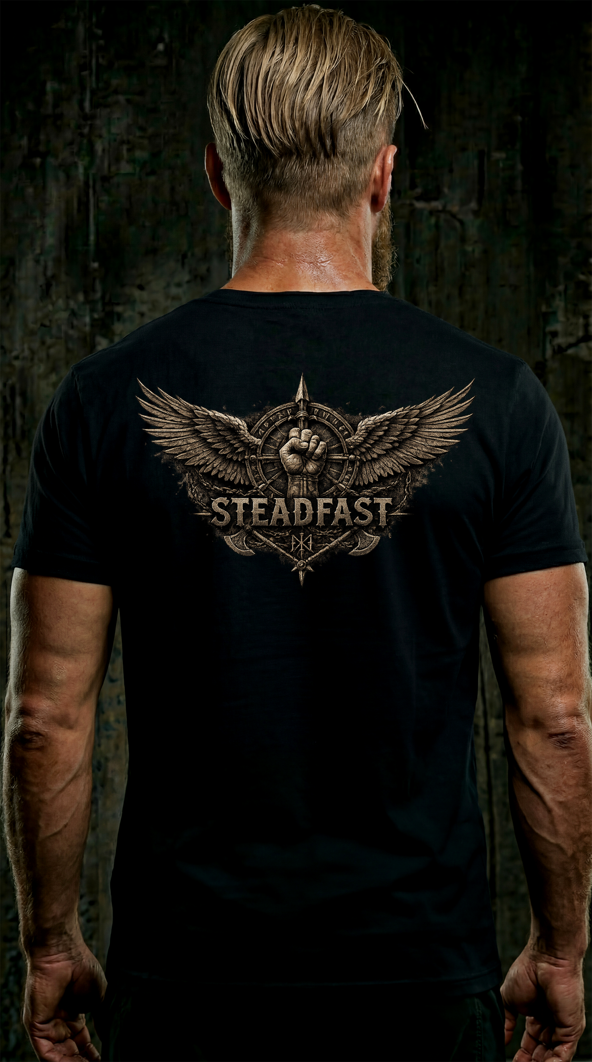 Steadfast T-Shirt SF7 Einsamer Krieger – Rückansicht