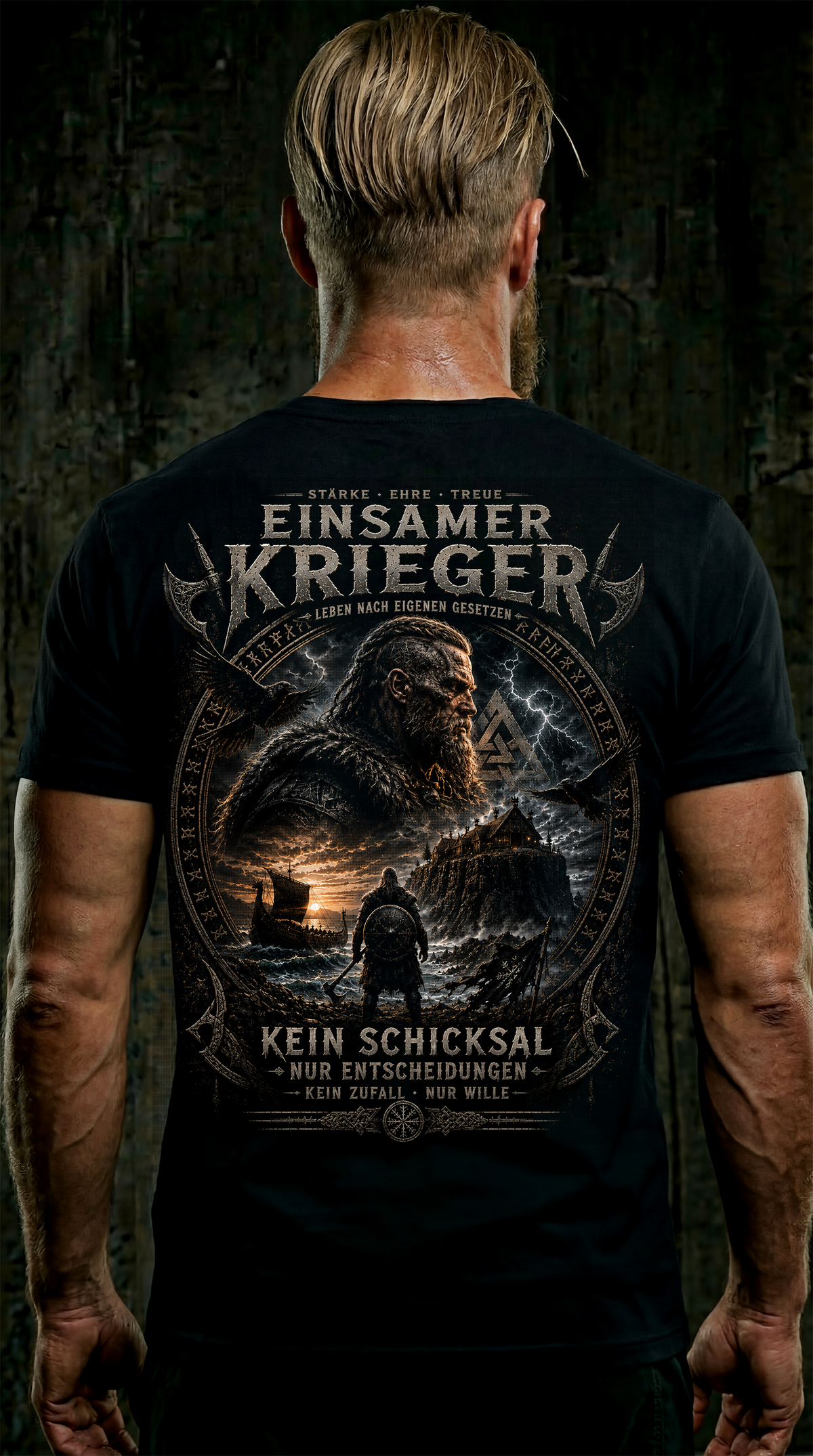 Steadfast T-Shirt SF7 Einsamer Krieger – großer Rückendruck