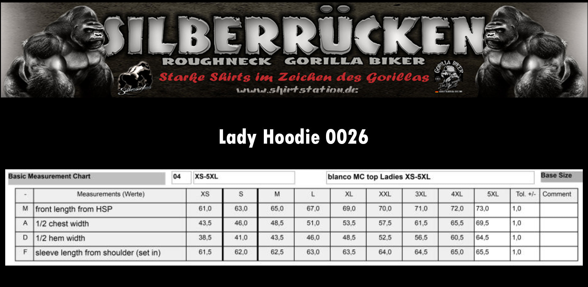 Limited Sonderdruck 2025 Damen Kapuzenjacke ( Gorilla Biker GB87 Santa Rider )