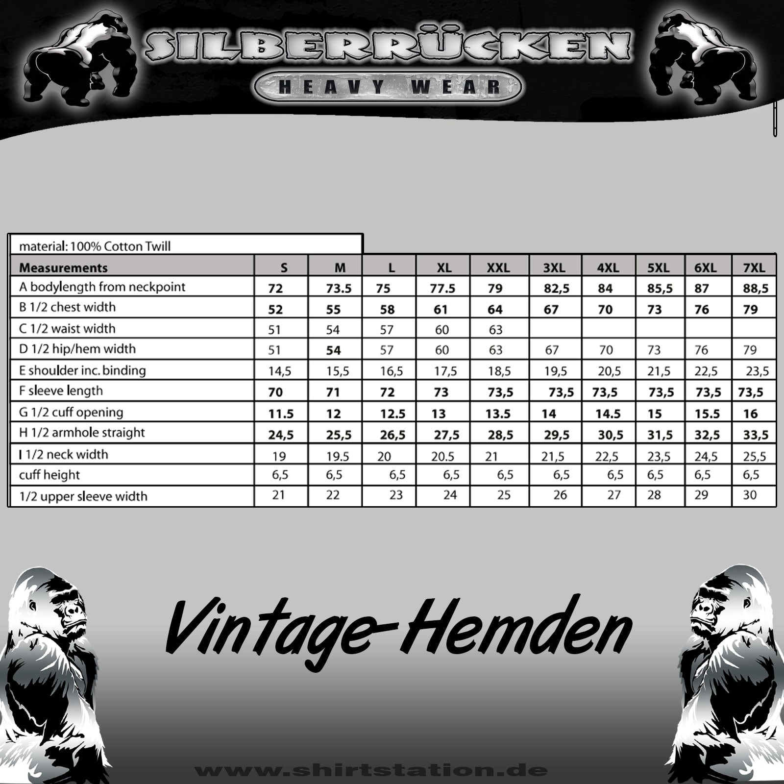Vintage Hemd ( GBR1 Gorilla Biker )