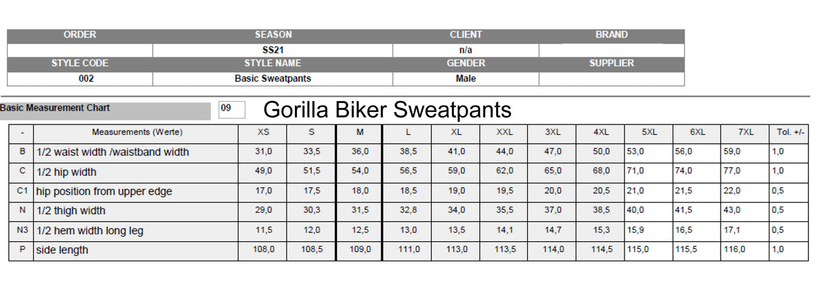 Gorilla Biker Jogginghose GB5SG