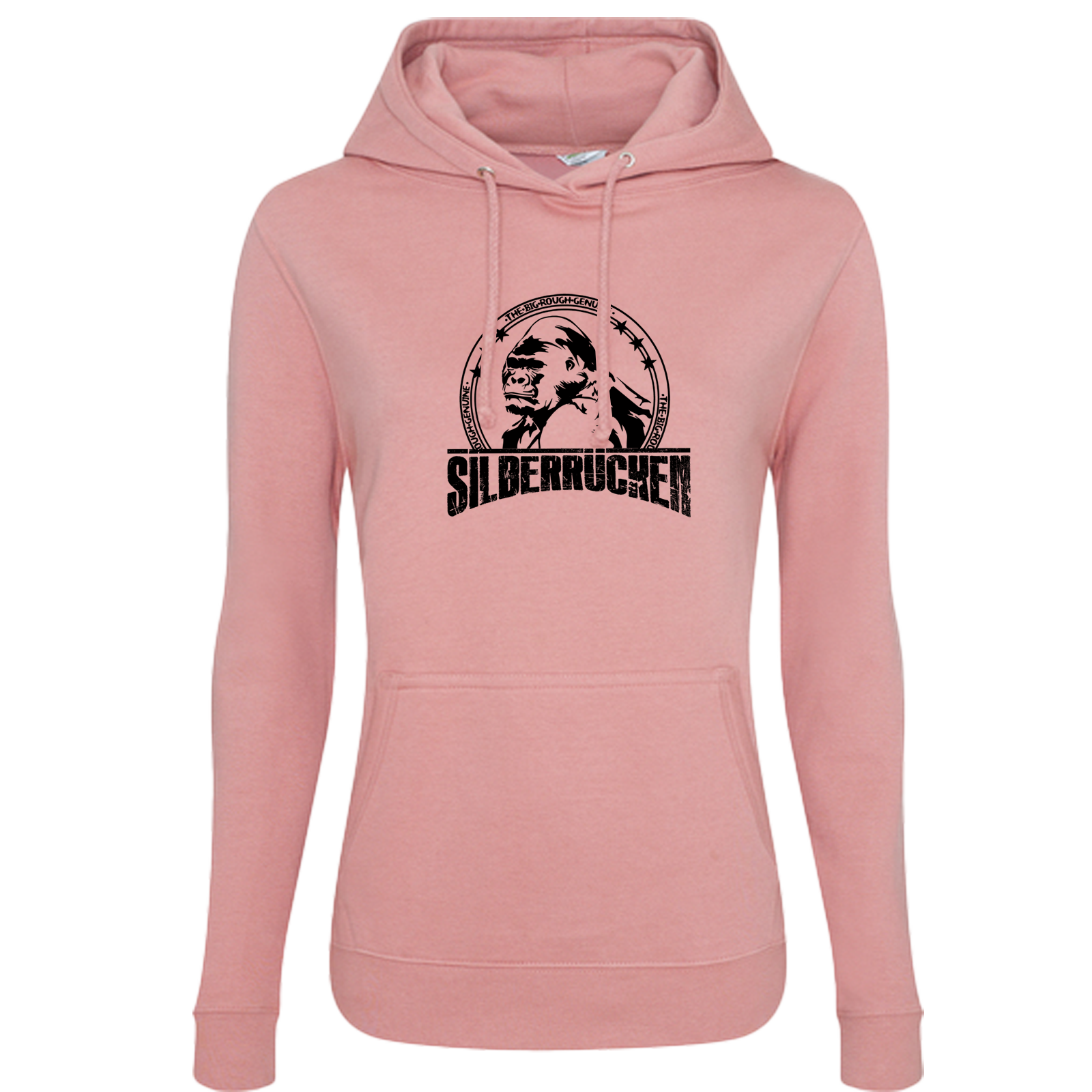 Lady Hoodie Dusty Pink ( Silberrücken SR2022F Grundmotiv )
