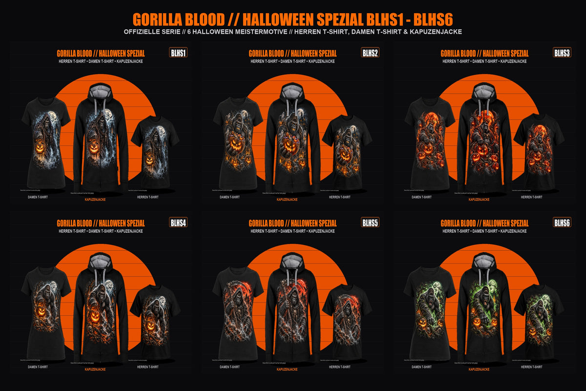 Gorilla Blood - Halloween Special Kollektion BLHS1 bis BLHS6