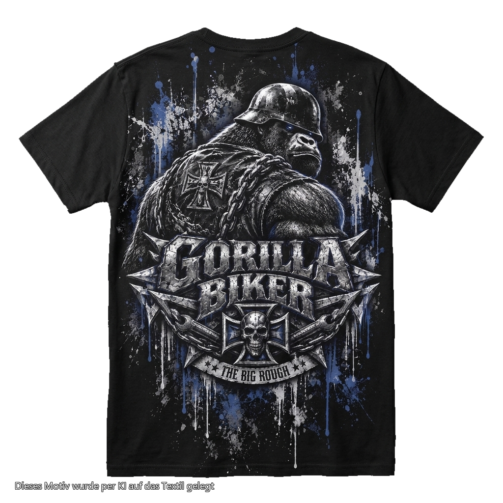 Gorilla Biker T-Shirt GB14FP Crossed Arms Rücken Motiv