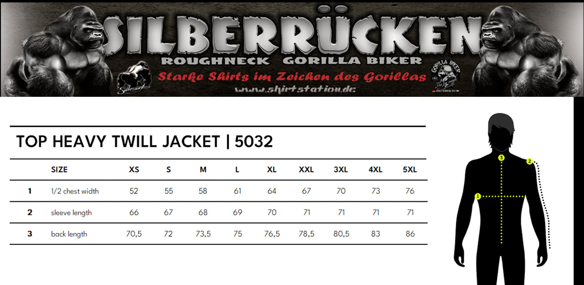 "Vorbestellung" Holzfällerjacke (  Silberrücken SR2022F )
