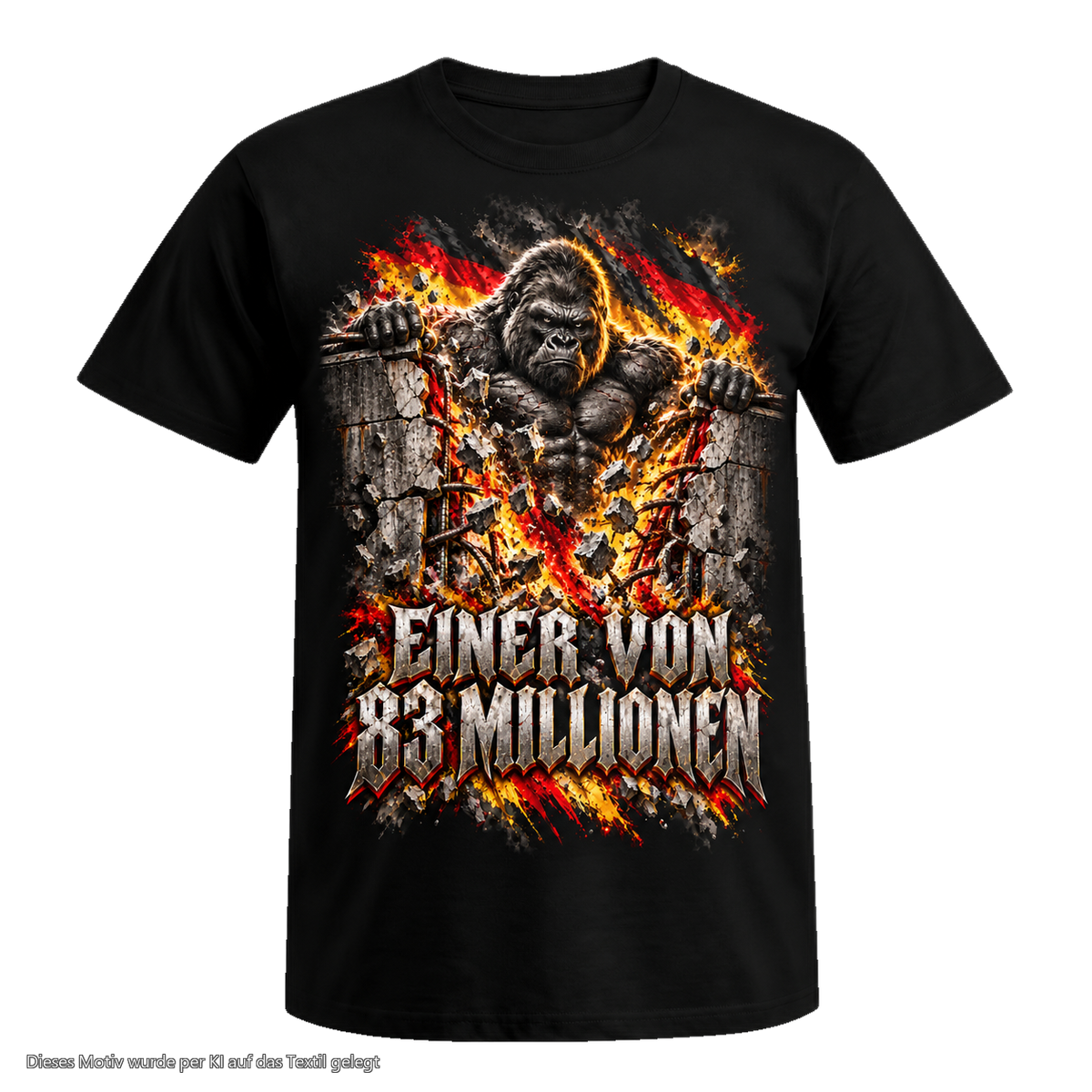 Gorilla Blood T-Shirt BL10 Einer von 83 Millionen Front Motiv