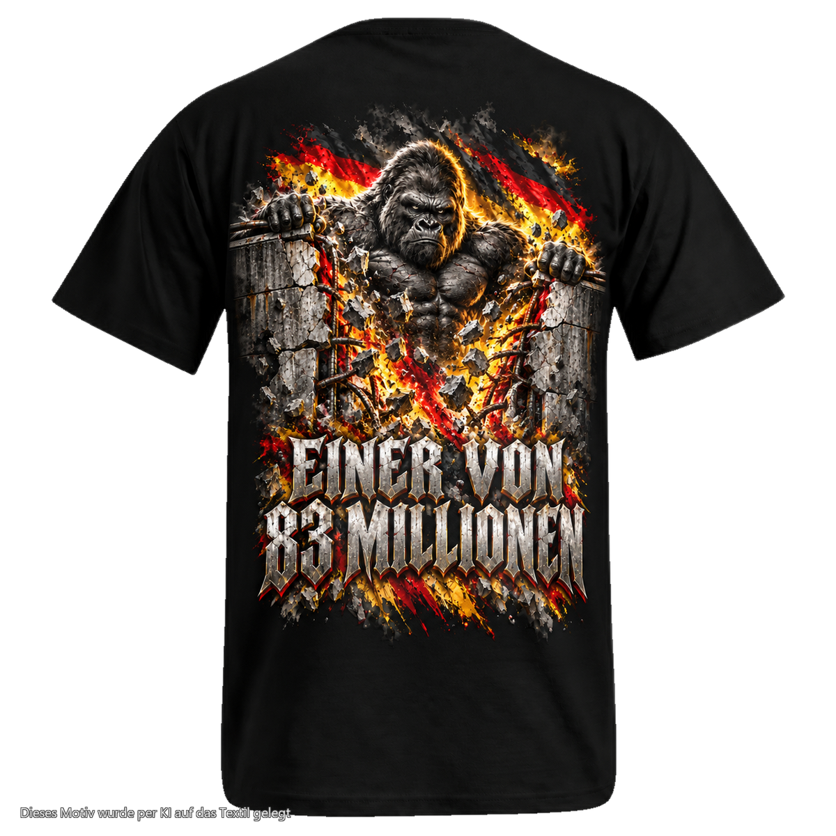 Gorilla Blood T-Shirt BL10 Einer von 83 Millionen Rücken Motiv