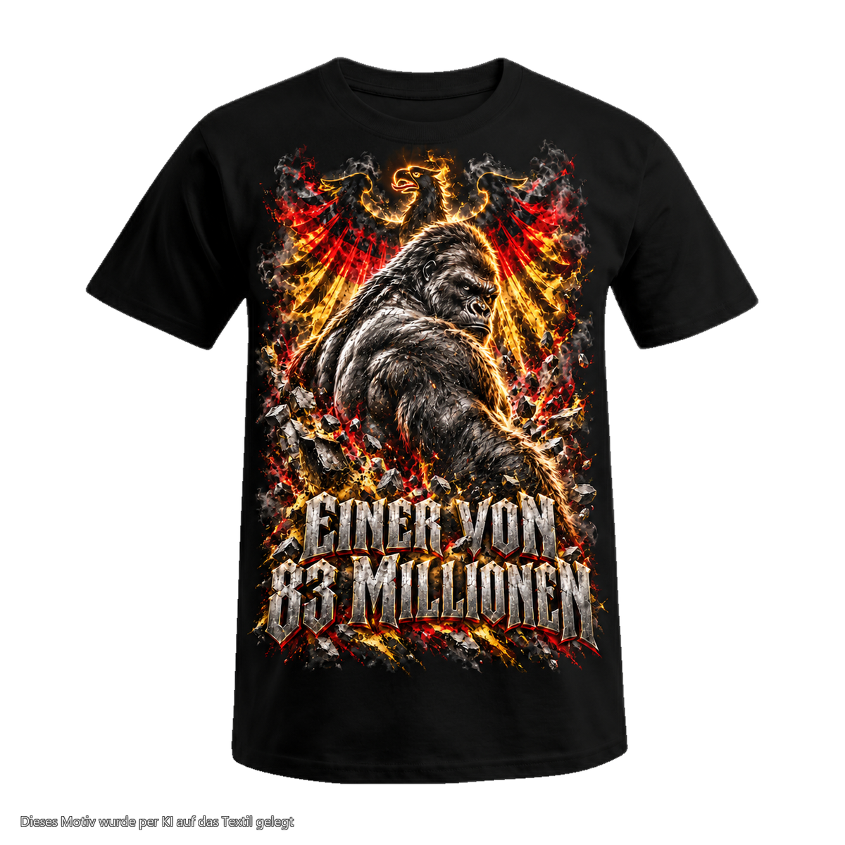 Gorilla Blood T-Shirt BL11 Einer von 83 Millionen Adler Front Motiv