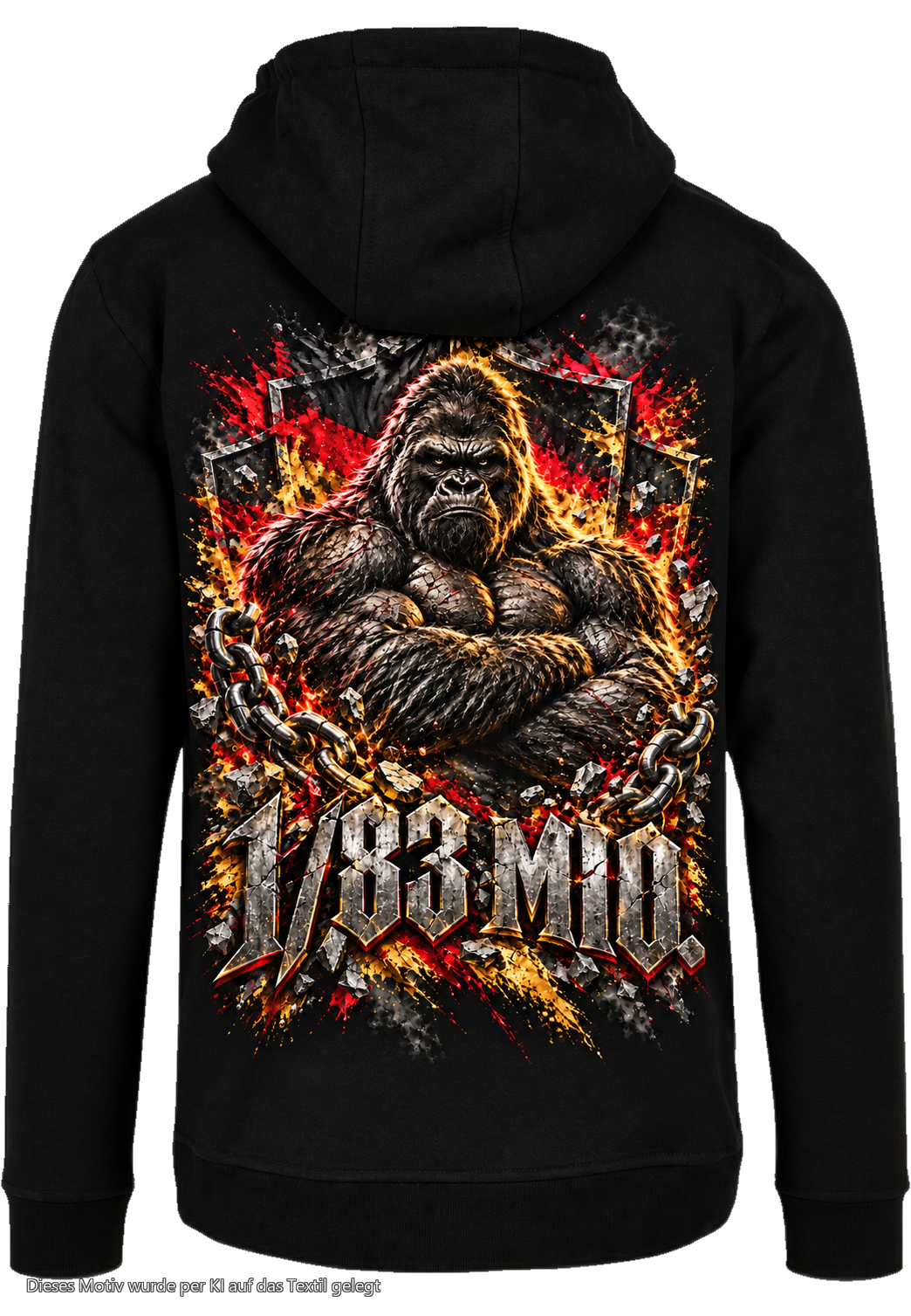 Gorilla Blood Hoodie BL12 1/83 MIO. Kettenbrecher Rücken Motiv