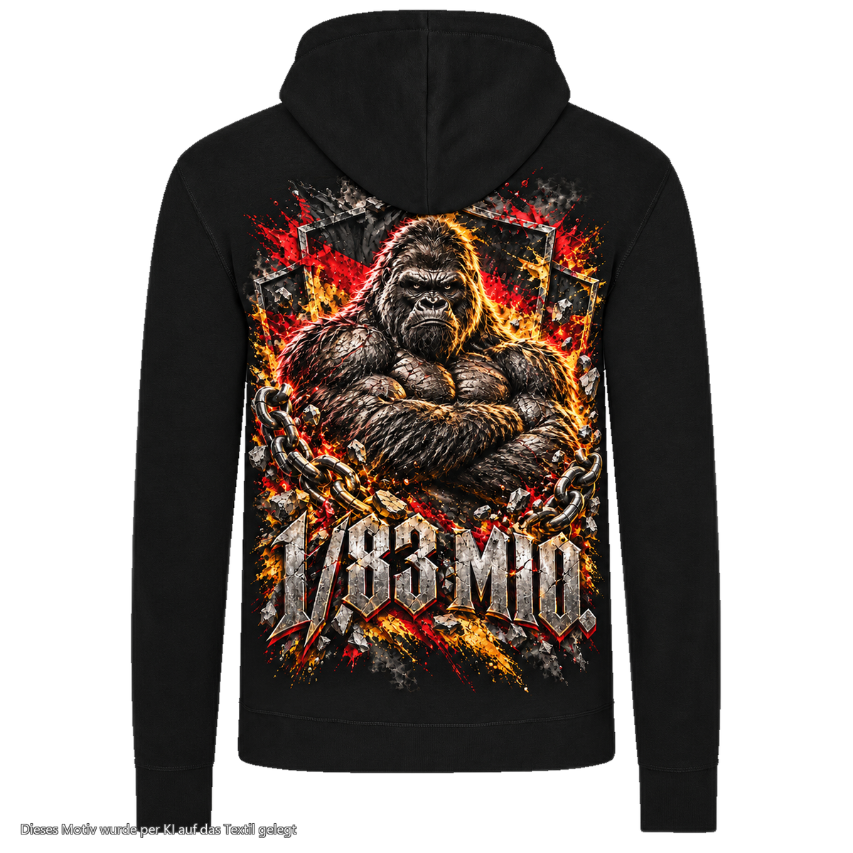 Gorilla Blood Kapuzenjacke BL12 1/83 MIO. Kettenbrecher Rücken Motiv