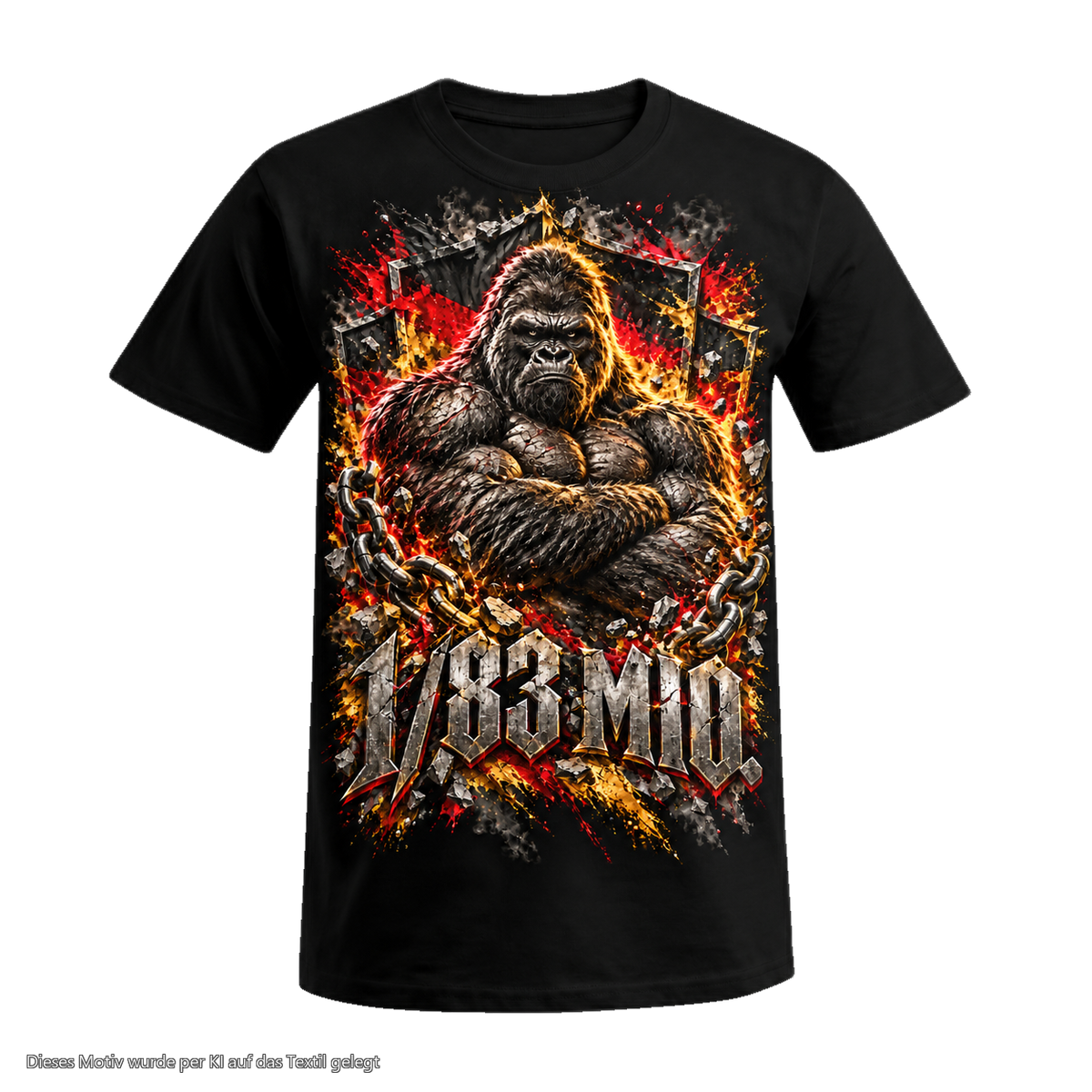 Gorilla Blood T-Shirt BL12 1/83 MIO. Kettenbrecher Front Motiv
