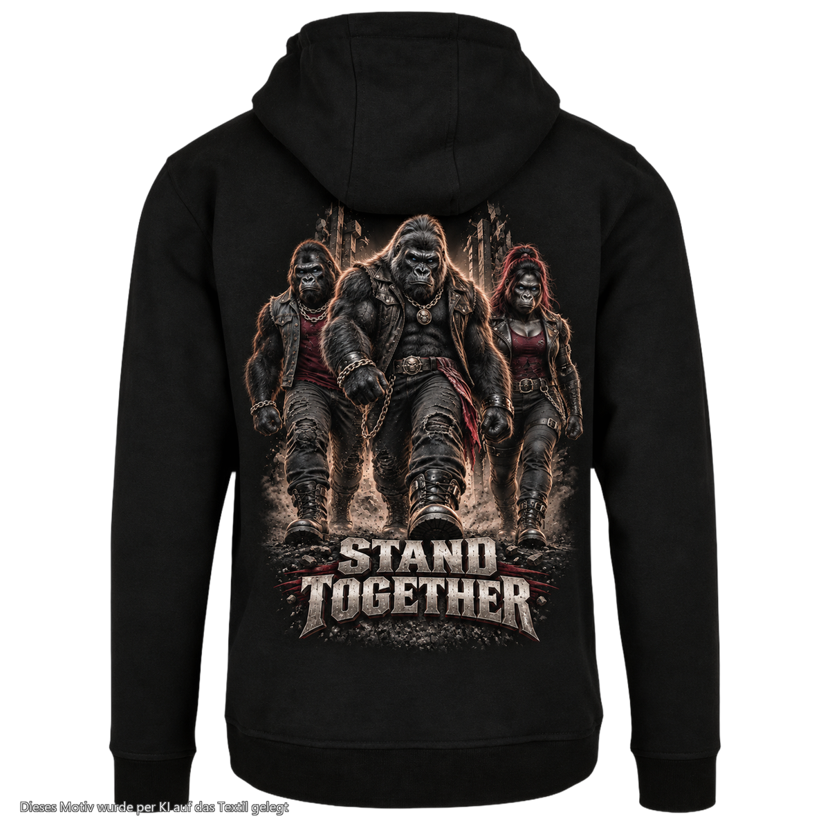 Gorilla Blood Hoodie BL1 Stand Together Rücken Motiv