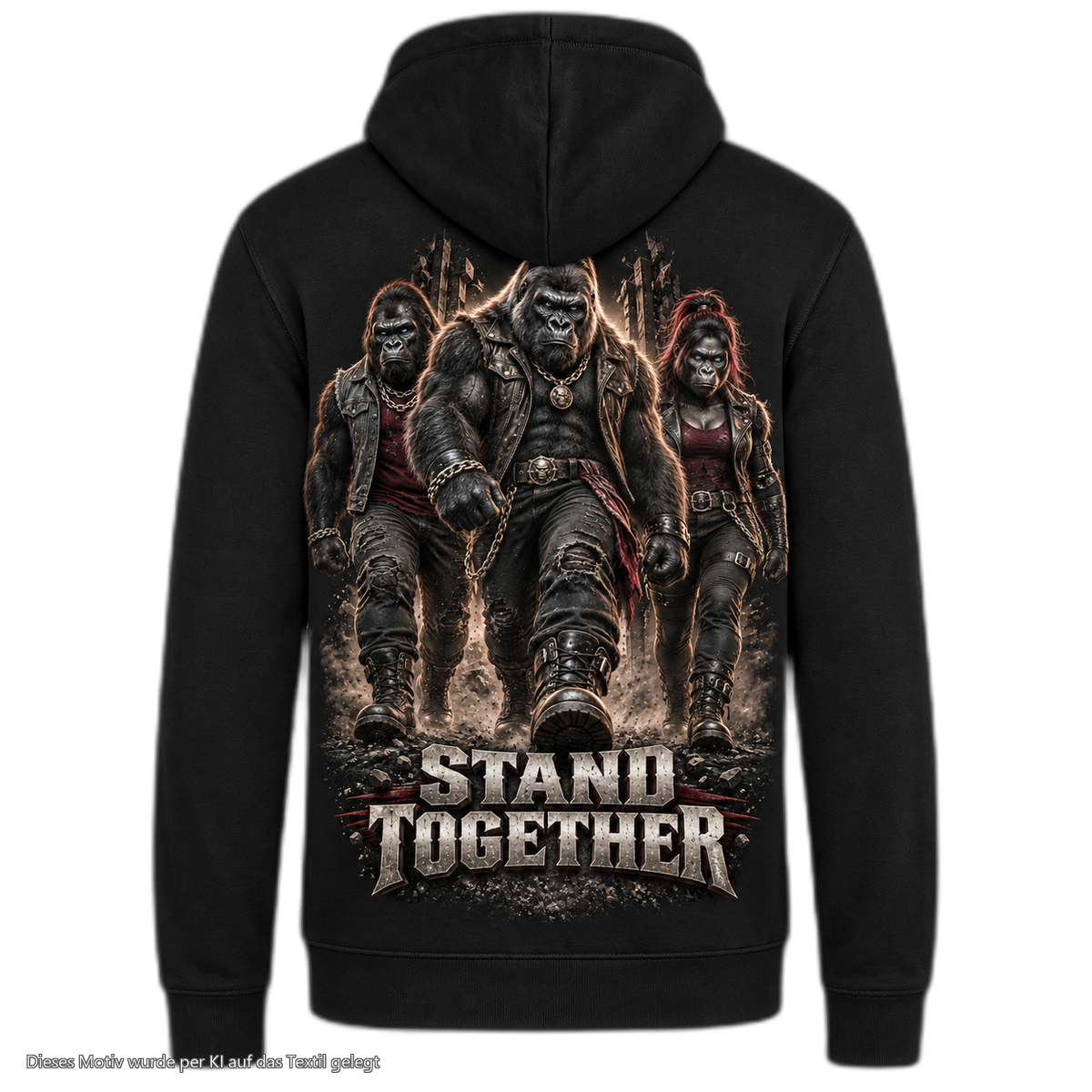 Gorilla Blood Kapuzenjacke BL1 Stand Together Rücken Motiv