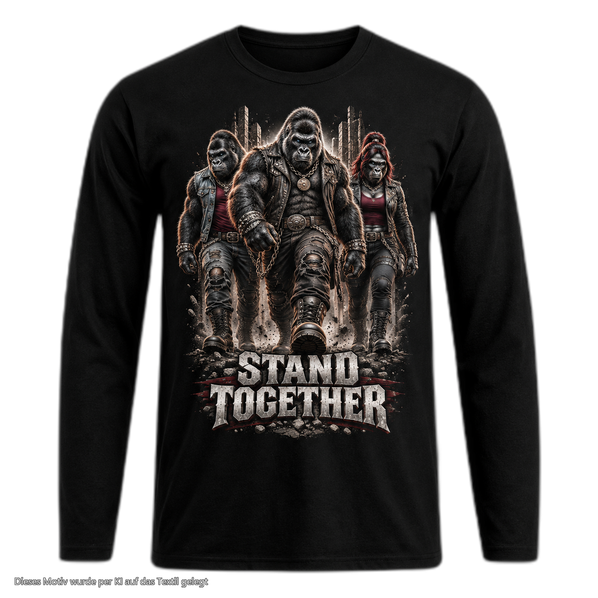 Gorilla Blood Longsleeve BL1 Stand Together Front Motiv