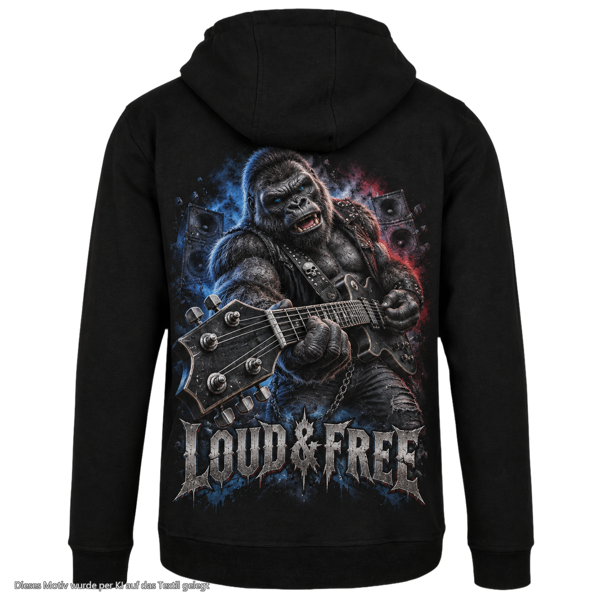 Gorilla Blood Hoodie BL3 Loud & Free Rücken Motiv