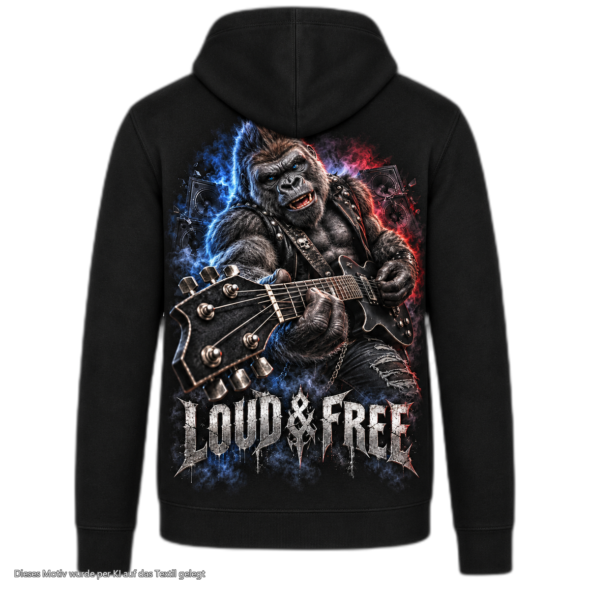 Gorilla Blood Kapuzenjacke BL3 Loud & Free Rücken Motiv