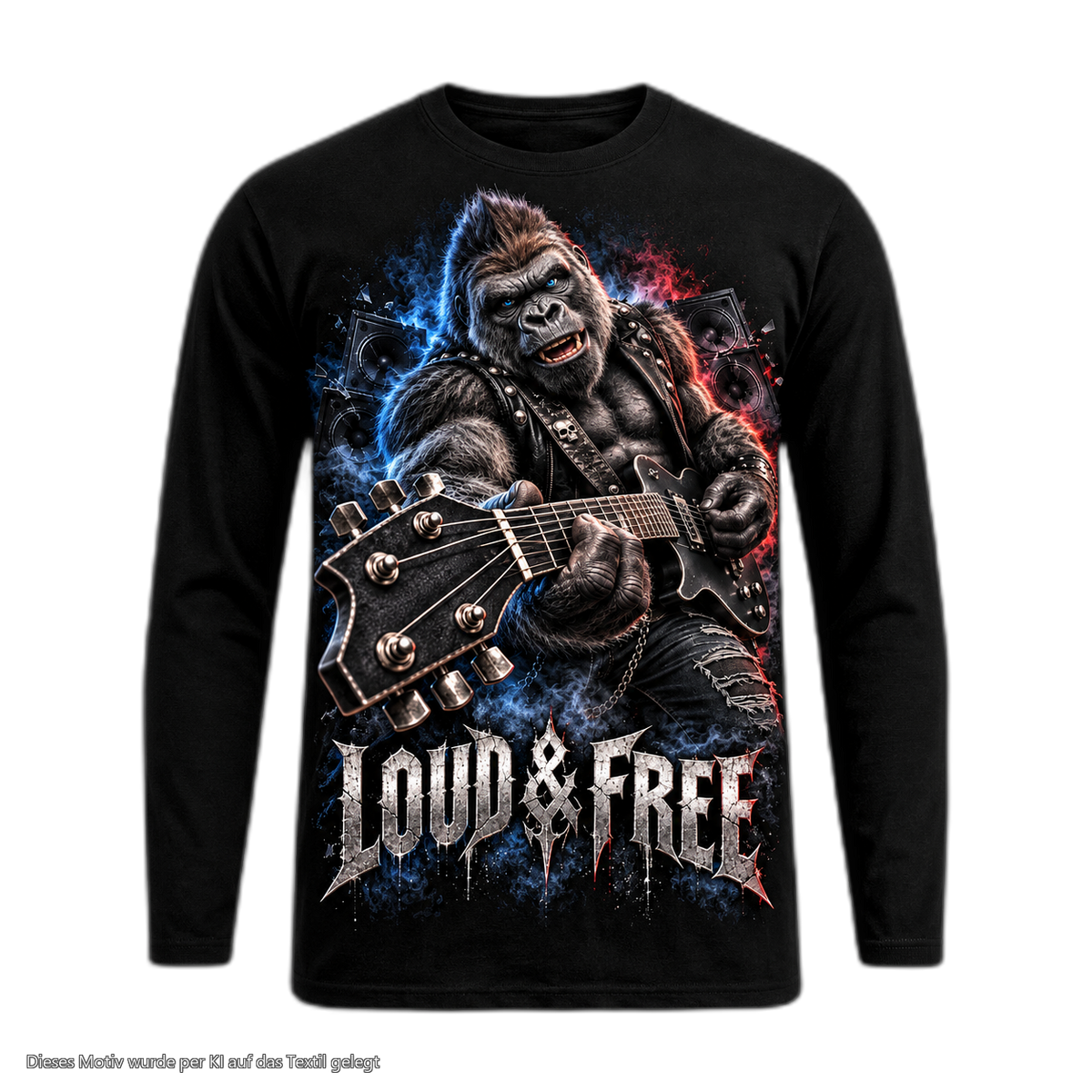 Gorilla Blood Longsleeve BL3 Loud & Free Front Motiv