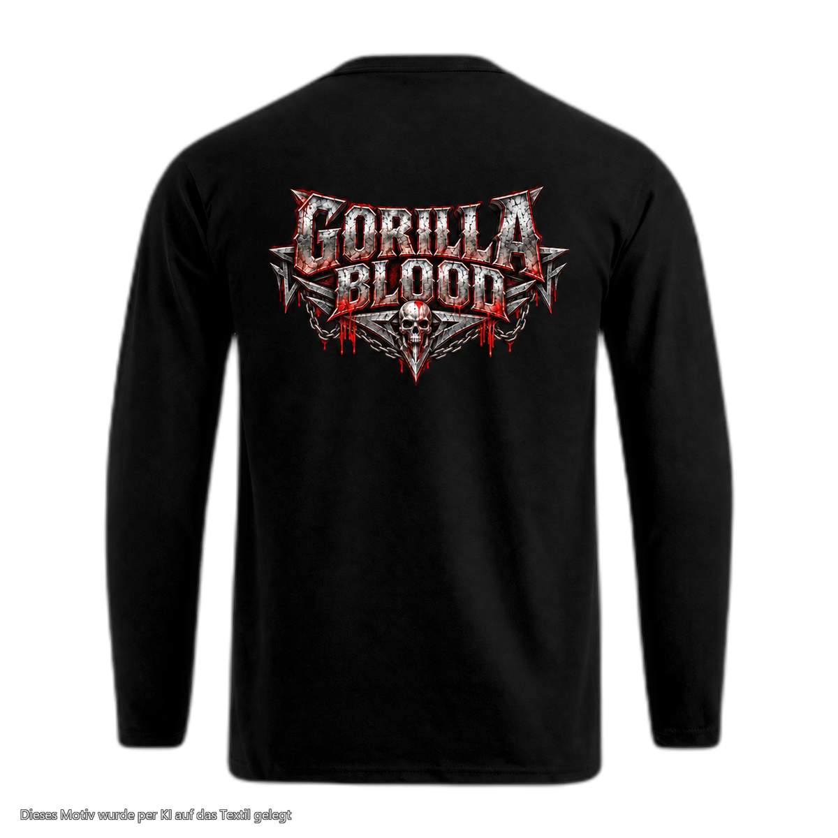 Gorilla Blood Longsleeve BL3 Loud & Free Rücken Logo