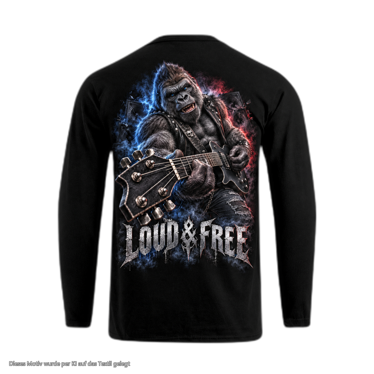 Gorilla Blood Longsleeve BL3 Loud & Free Rücken Motiv