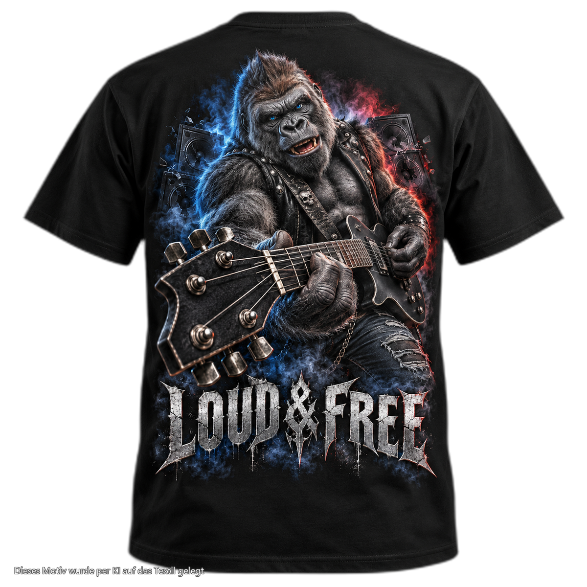 Gorilla Blood T-Shirt BL3 Loud & Free Rücken Motiv