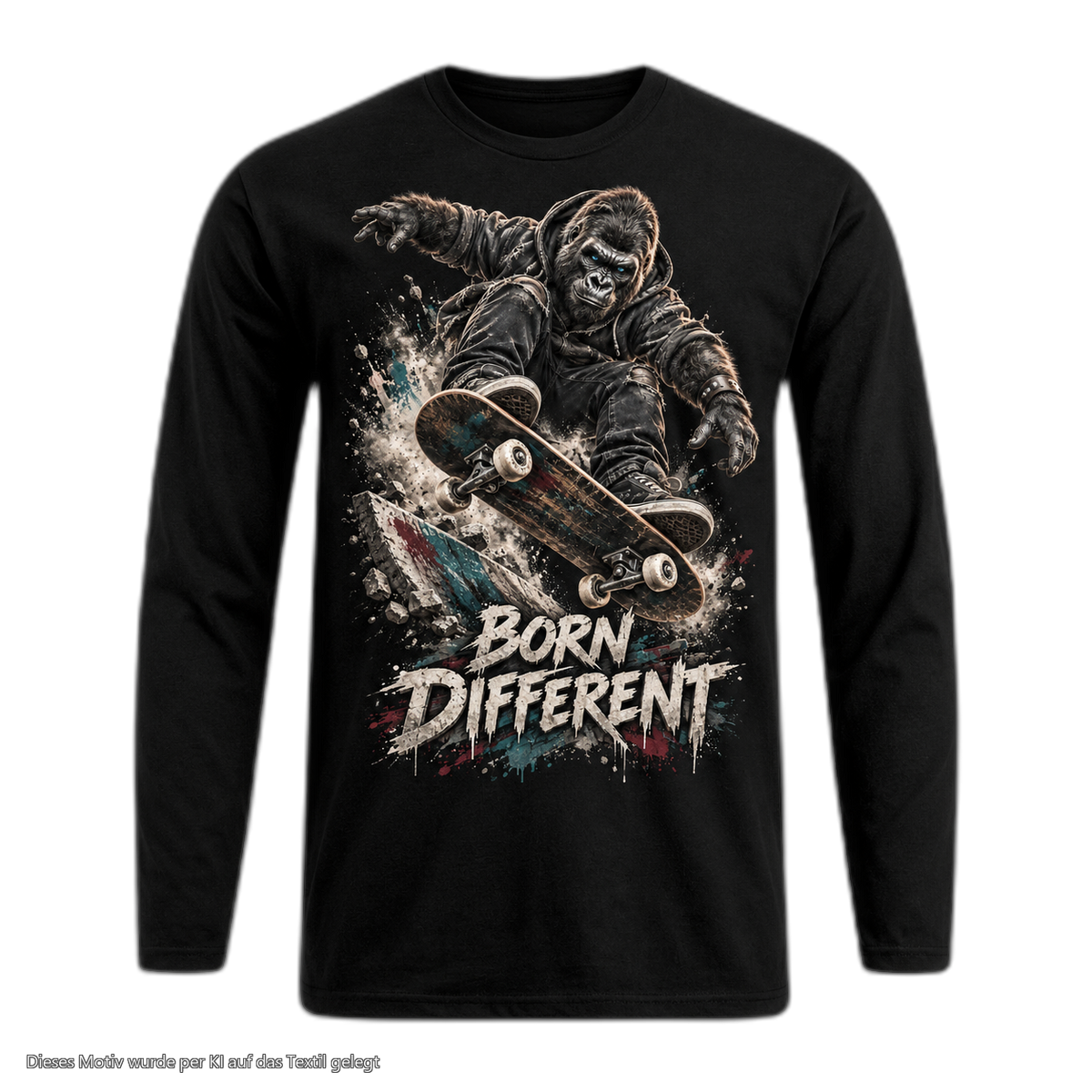 Gorilla Blood Longsleeve BL4 Born Different Front Motiv