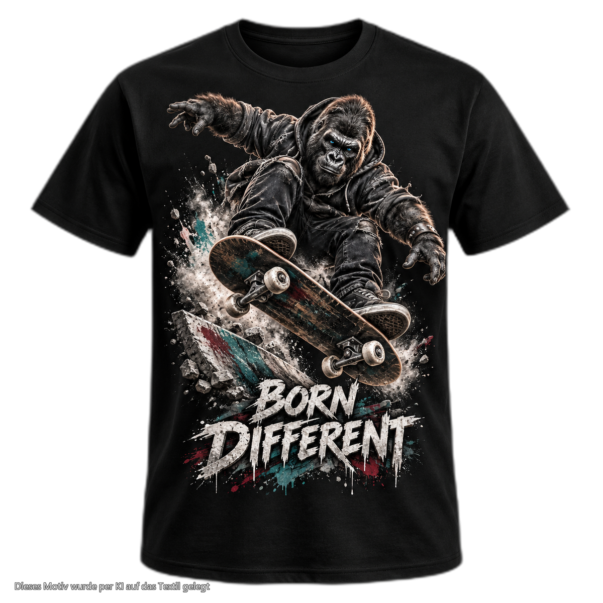 Gorilla Blood T-Shirt BL4 Born Different Front Motiv