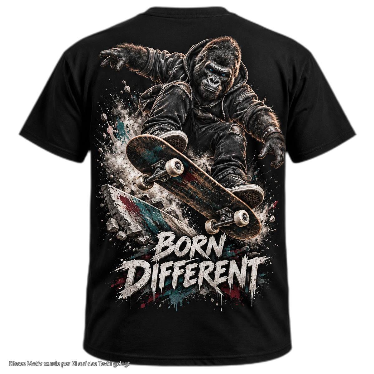 Gorilla Blood T-Shirt BL4 Born Different Rücken Motiv