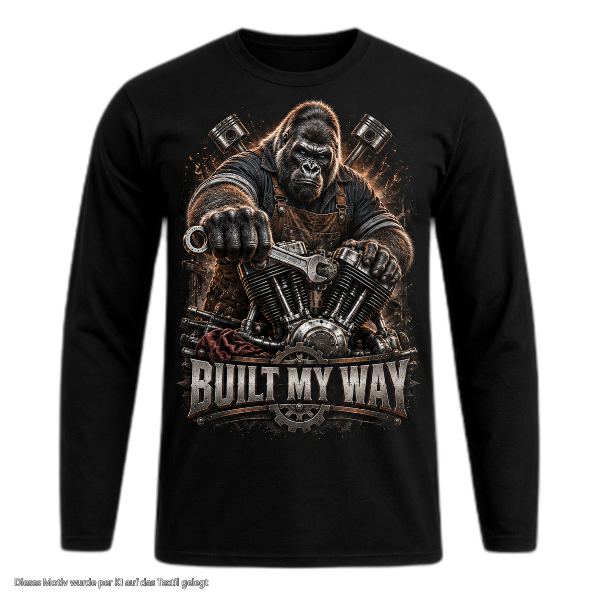 Gorilla Blood Longsleeve BL5 Built My Way Front Motiv