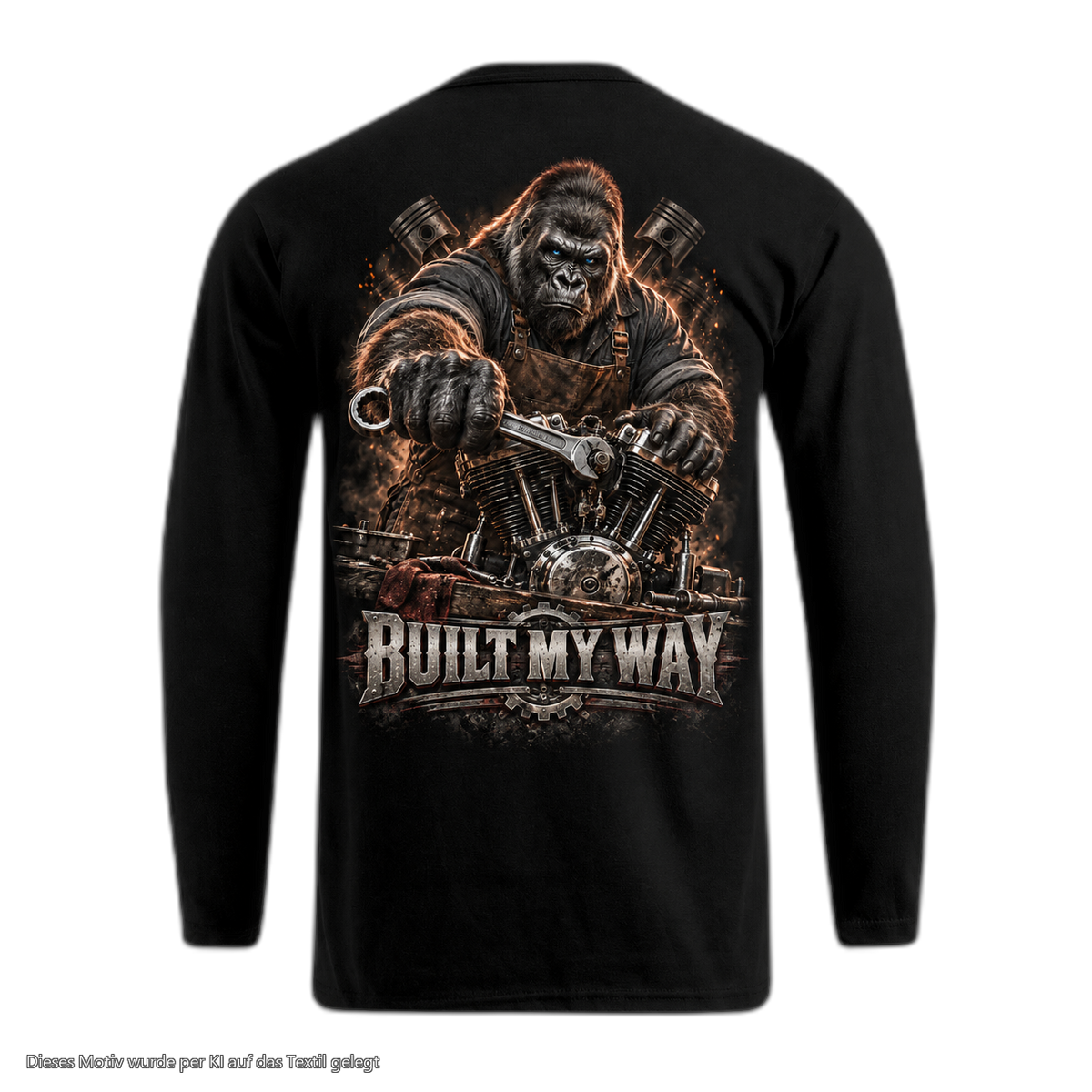 Gorilla Blood Longsleeve BL5 Built My Way Rücken Motiv
