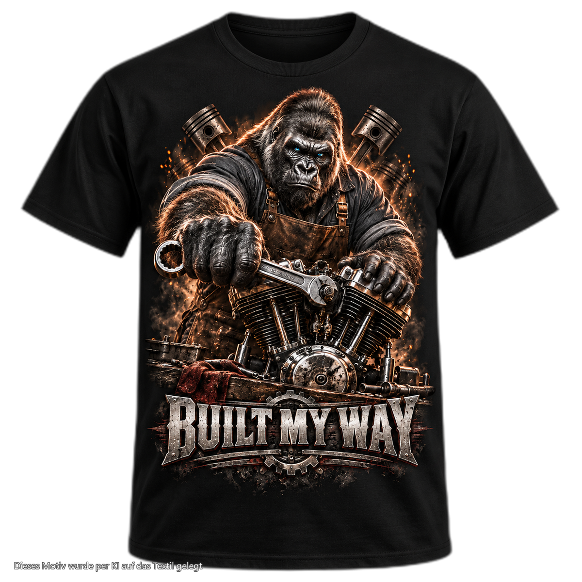 Gorilla Blood T-Shirt BL5 Built My Way Front Motiv