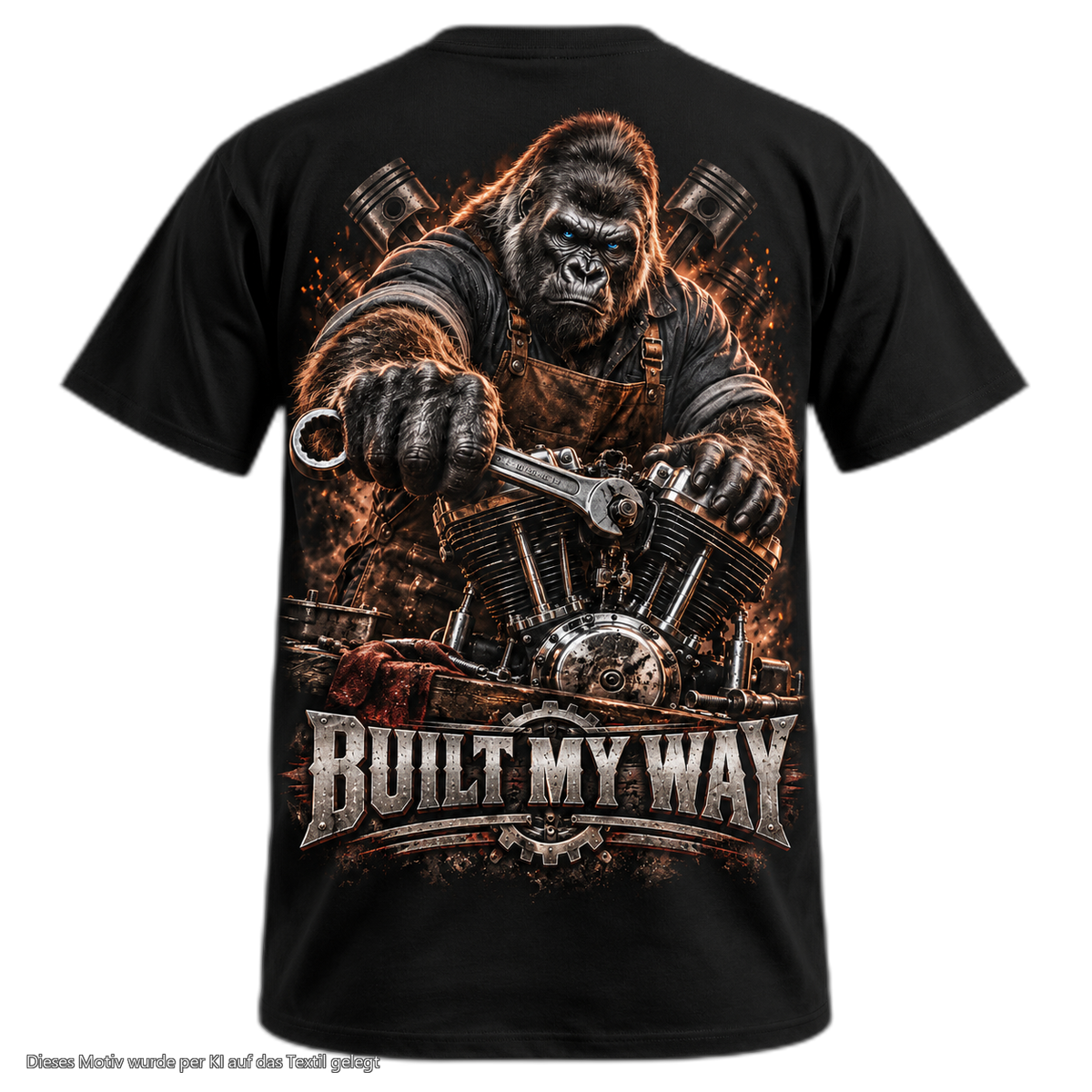 Gorilla Blood T-Shirt BL5 Built My Way Rücken Motiv