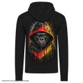 Gorilla Blood Herren Premium-Kapuzenjacke BL7 Schwarz-Rot-Gold