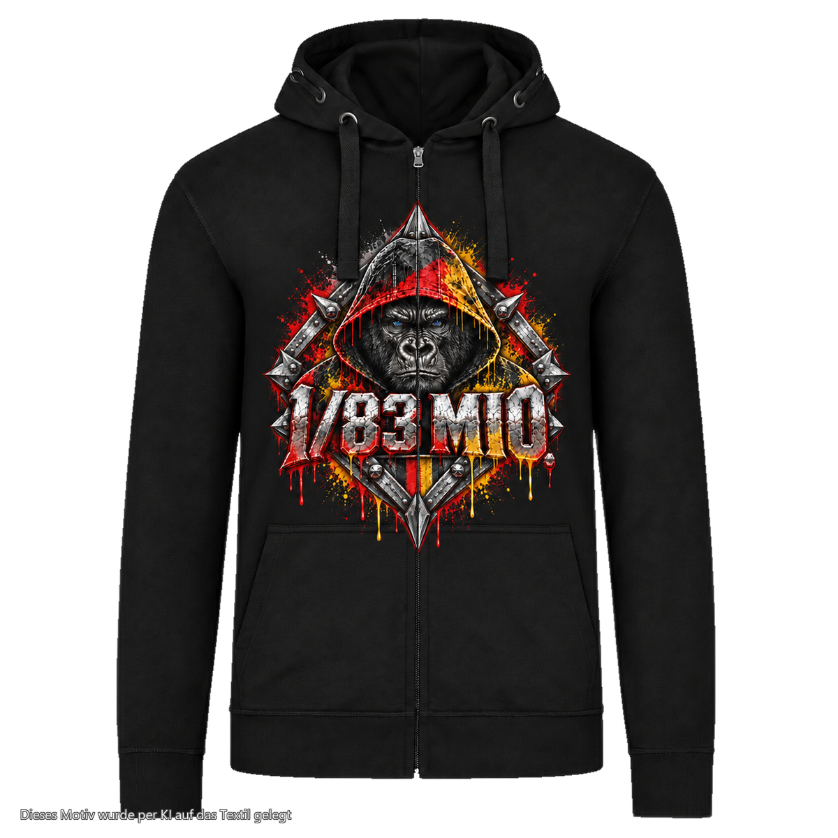 Gorilla Blood Kapuzenjacke BL8 Unbeugsam Front Logo