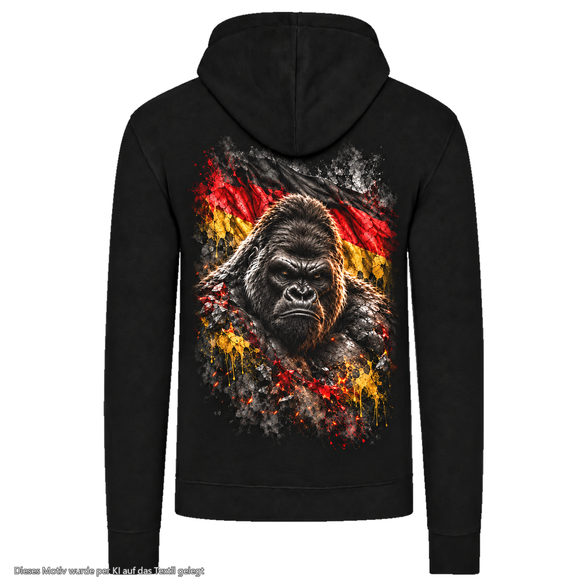 Gorilla Blood Kapuzenjacke BL8 Unbeugsam Rücken Motiv