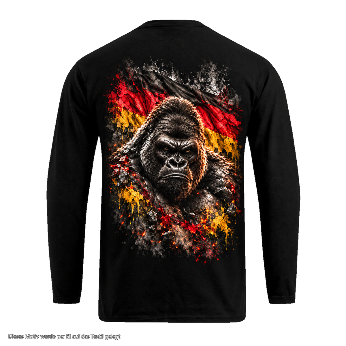 Gorilla Blood Longsleeve BL8 Unbeugsam Rücken Motiv