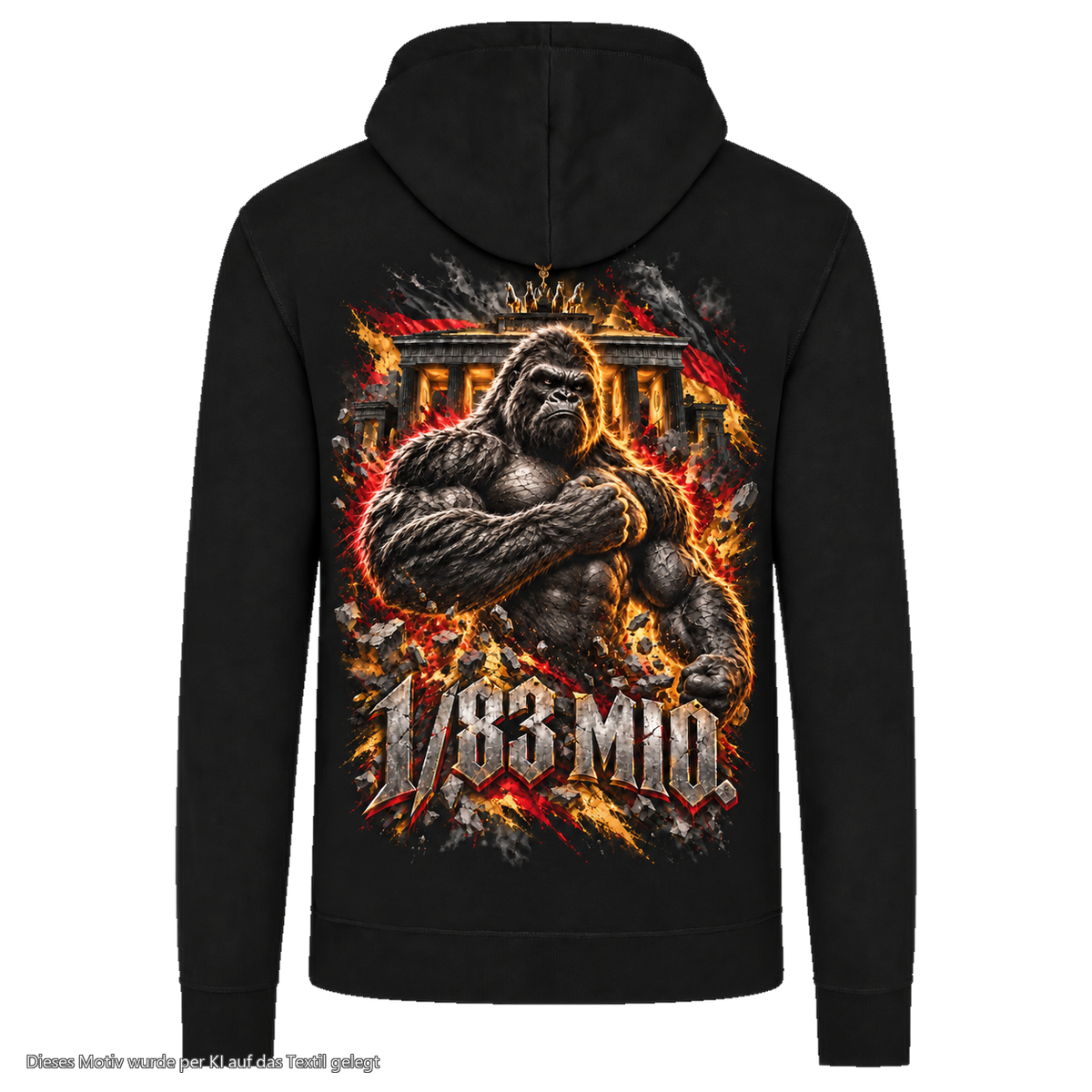 Gorilla Blood Kapuzenjacke BL9 1/83 MIO. Berlin Rücken Motiv