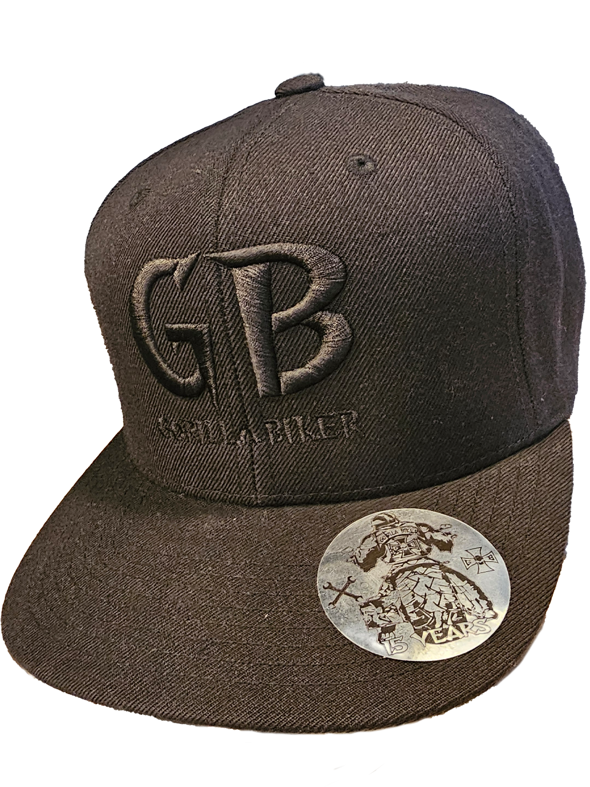 Gorilla Biker FlexFit Baseball-Cap „3D Stick Schwarz“