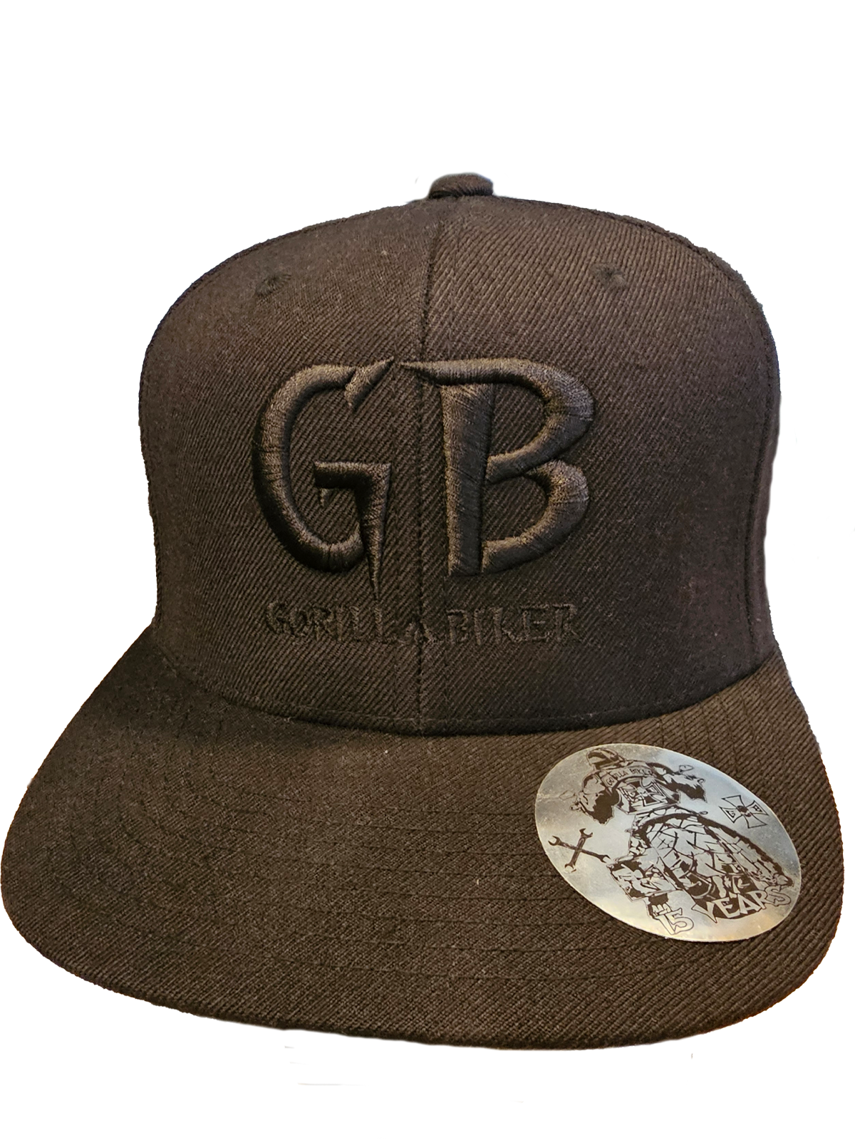 Gorilla Biker FlexFit Baseball-Cap „3D Stick Schwarz“