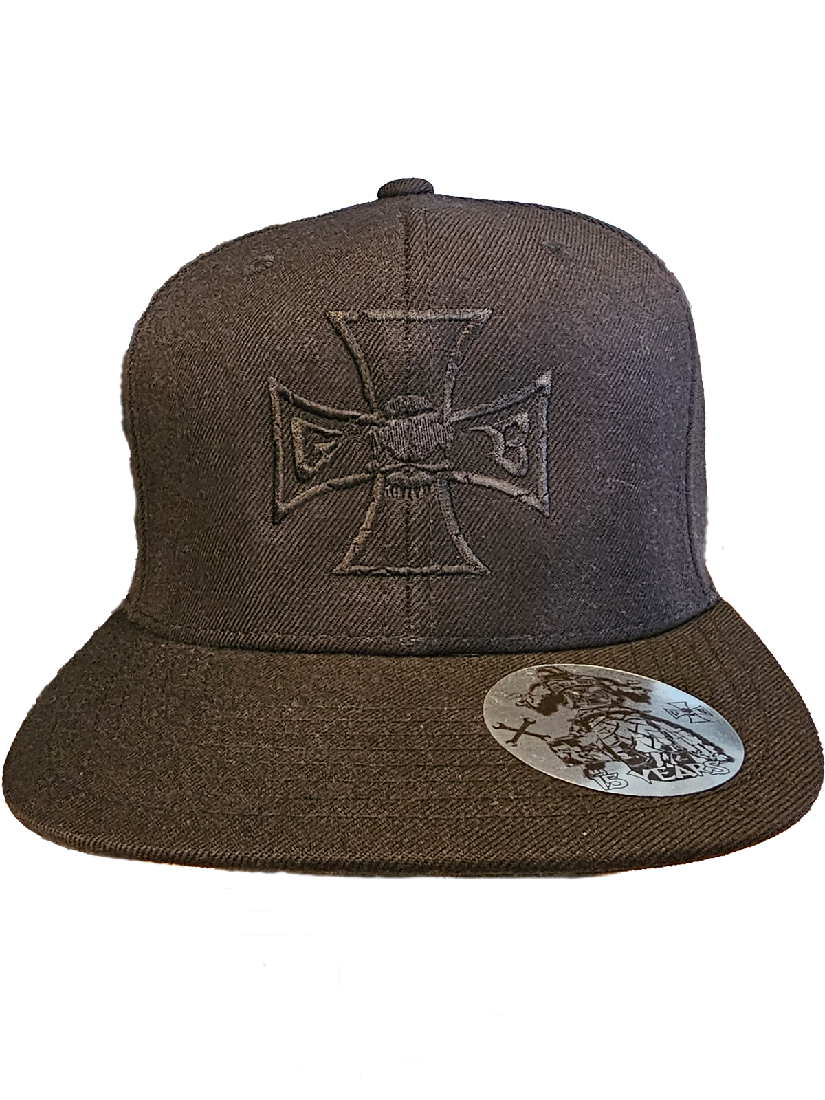 Gorilla Biker FlexFit Baseball-Cap „Cross Stick Schwarz“
