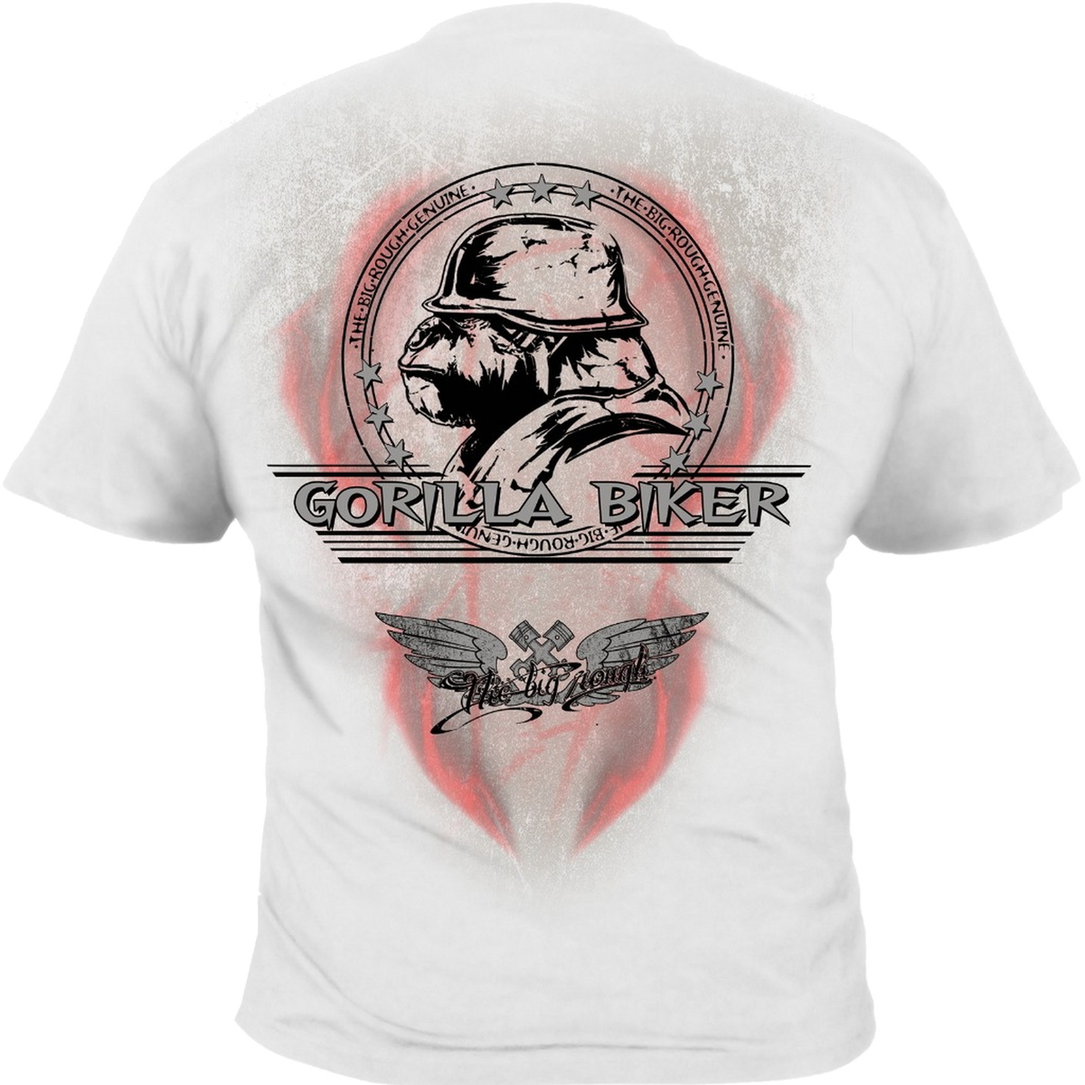 Gorilla Biker T-Shirt GB14N Crossed Arms Weiß Rücken